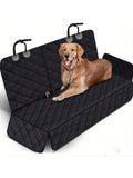 Waterproof Dog Car Seat Cover - Padded Back Seat Protector with Middle Seat Armrest Access