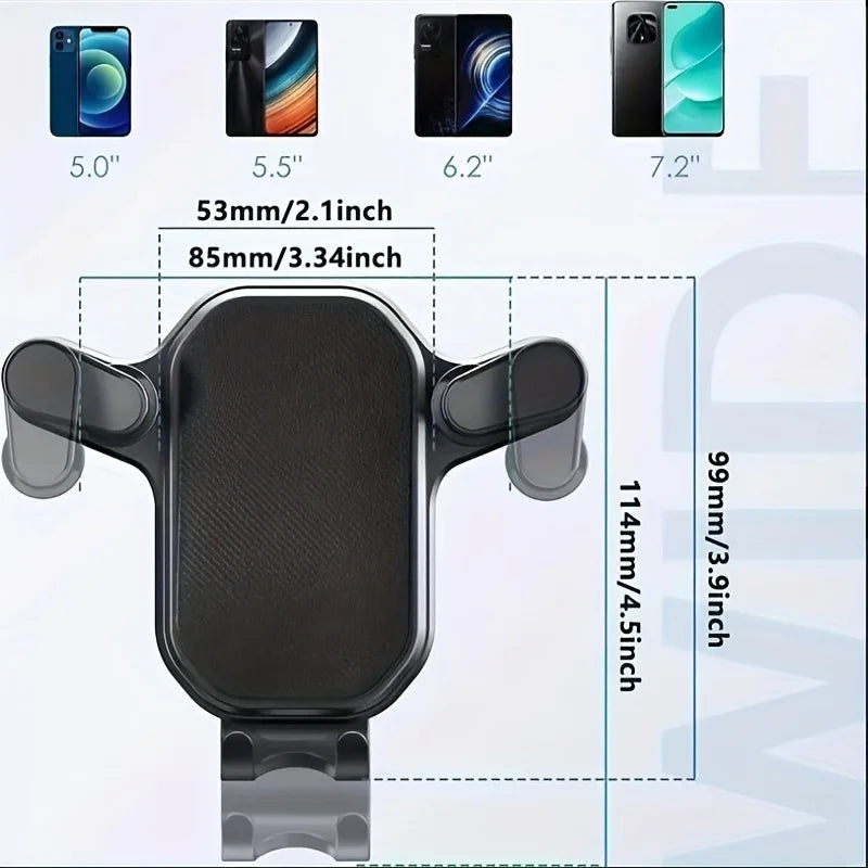 Universal Car Phone Mount - Air Vent Clip Holder for Smartphones & GPS Devices
