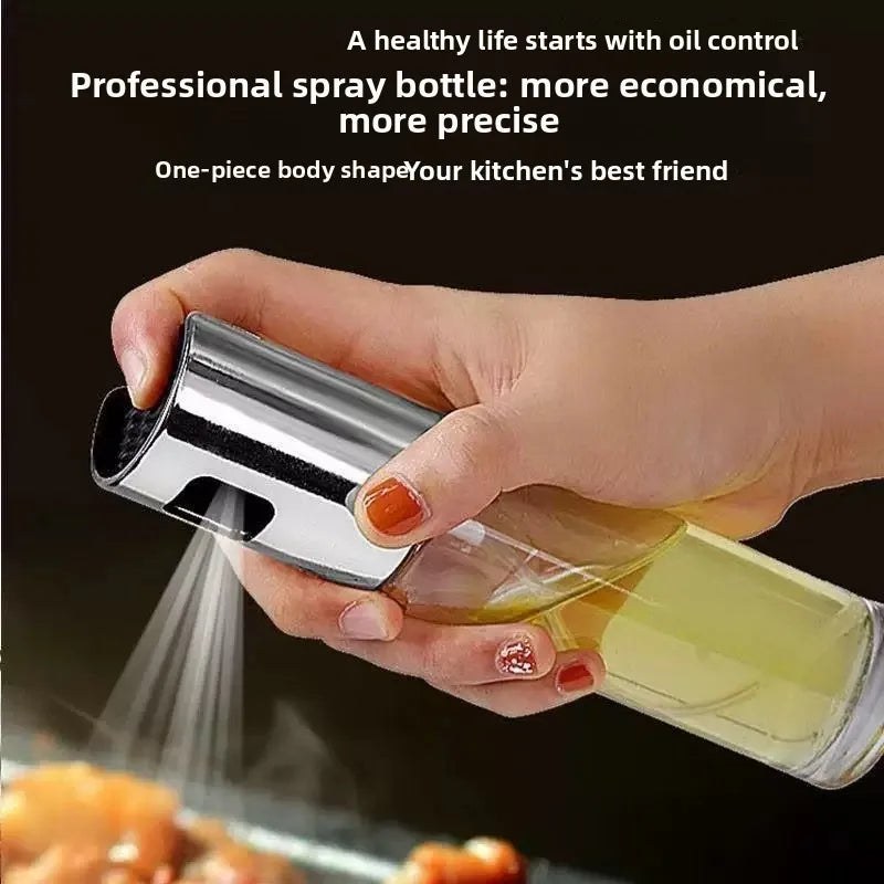 Glass Oil Sprayer Bottle for Air Fryer Cooking - Refillable Olive Oil Mister for Salads & BBQ