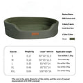 Large Dog Sofa Bed - Waterproof Square Kennel Bed with Washable Inner Pad