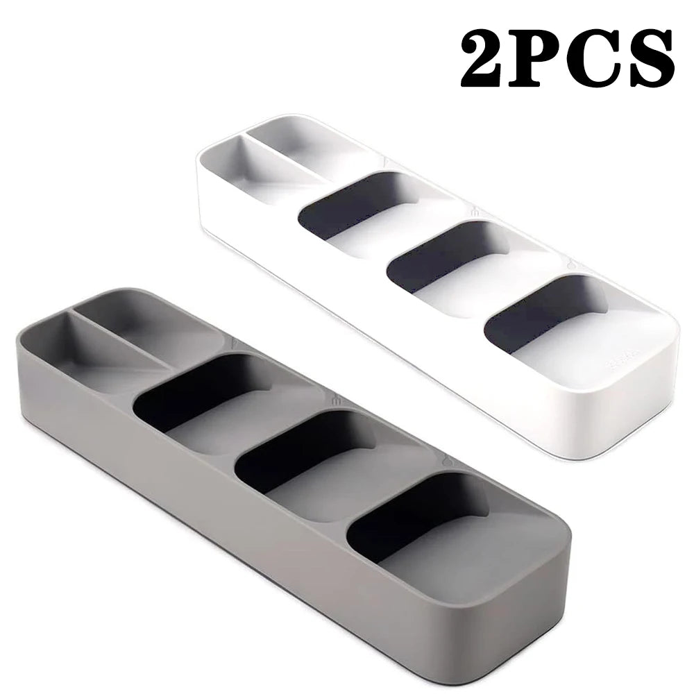 Cutlery Storage Tray - Compartmentalized Kitchen Drawer Organizer for Forks, Spoons & Utensils