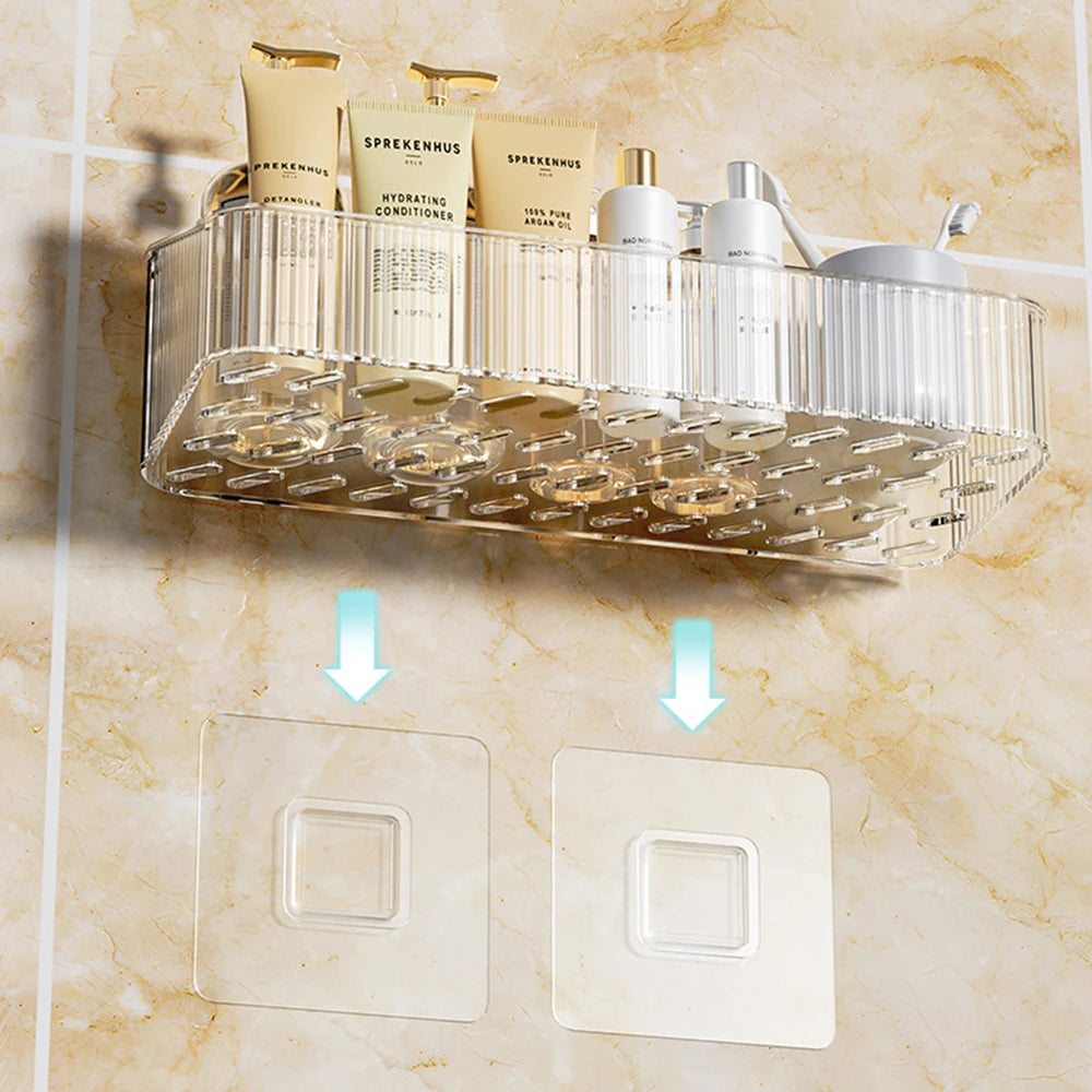 Wall-Mounted Bathroom Storage Rack - Space-Saving Basket Organizer for Toilet & Sink
