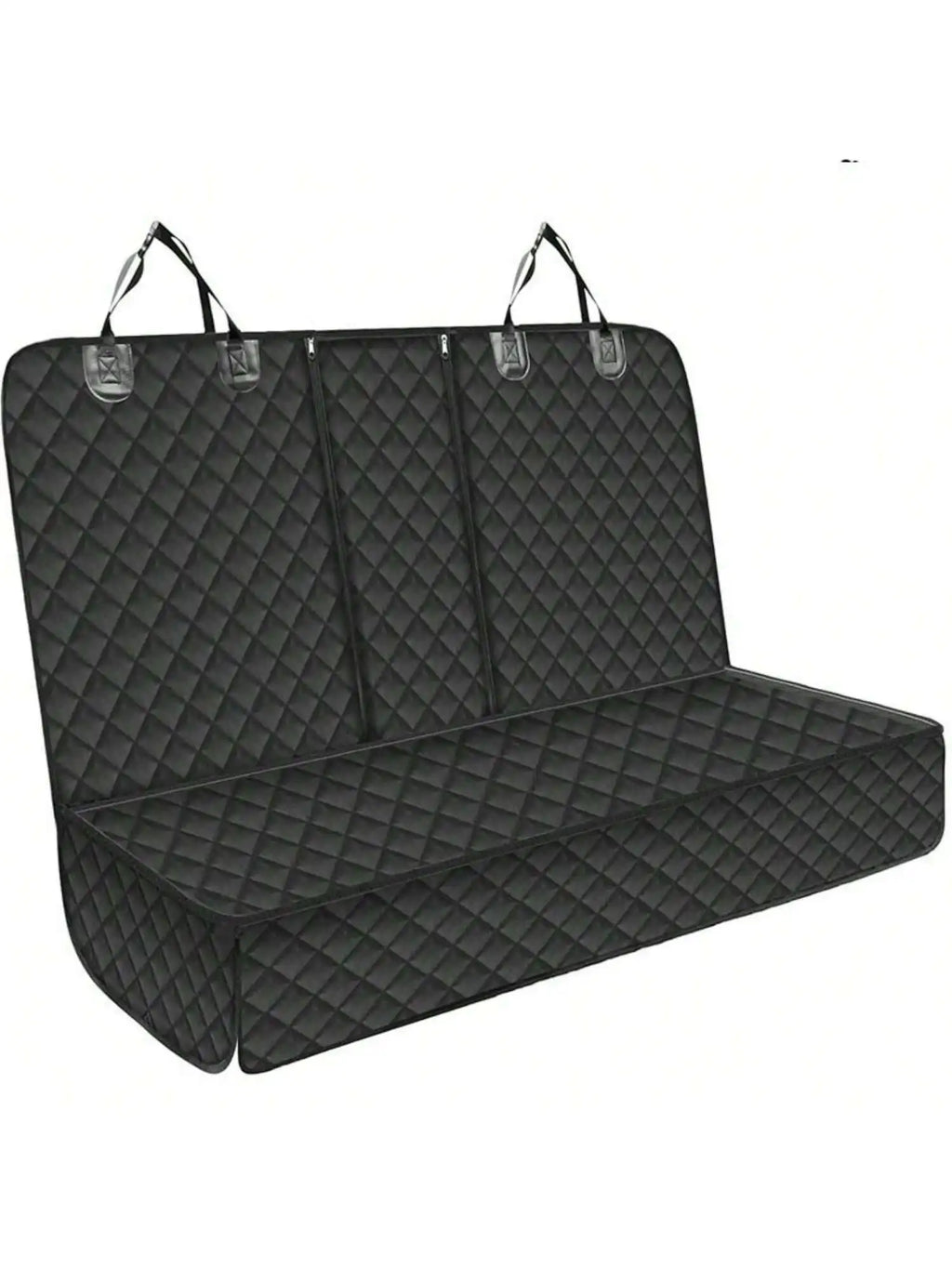 Waterproof Dog Car Seat Cover - Padded Back Seat Protector with Middle Seat Armrest Access