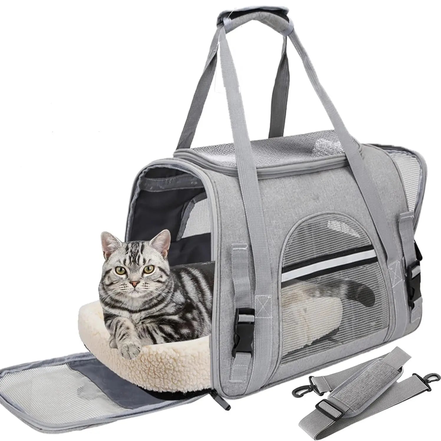 Airline-Approved Pet Carrier Bag - Soft-Sided Travel Carrier for Cats & Dogs Up to 20 lbs
