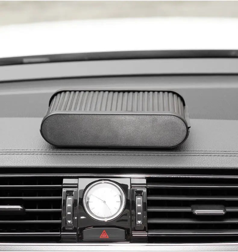 Car Center Console Organizer - Universal Dashboard Storage Box with Lid, Telescopic Glasses & Coin Holder