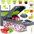 Multifunctional Vegetable Chopper - 14-in-1 Manual Slicer, Dicer & Grater for Kitchen Prep