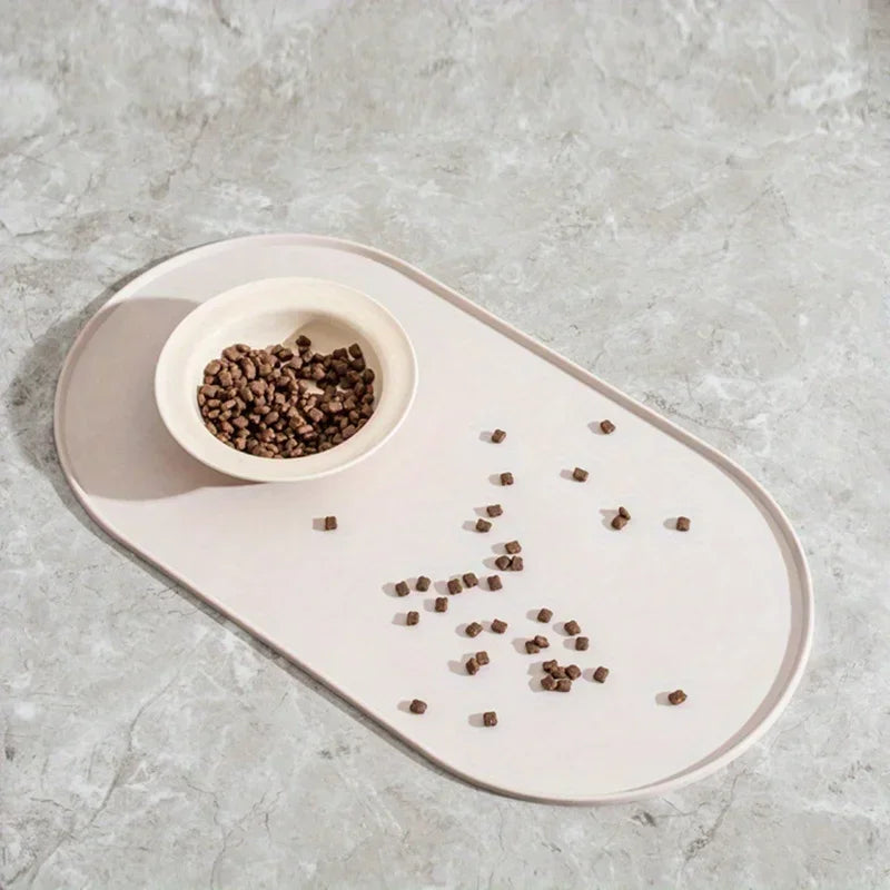 Waterproof Non-Slip Pet Feeding Mat - Silicone Placemat for Dog & Cat Bowls