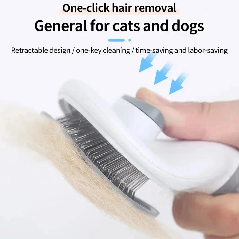 Self-Cleaning Pet Grooming Brush - Deshedding & Dematting Tool for Dogs & Cats