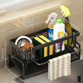 Rust-Proof Faucet-Mount Sink Caddy - Drainage Rack for Sponges & Kitchen Utensils
