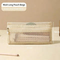 Large Capacity Mesh Toiletry Bag - Breathable Drawstring Organizer for Travel & Makeup
