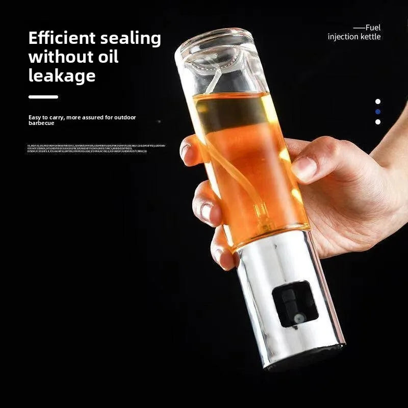 Glass Oil Sprayer Bottle for Air Fryer Cooking - Refillable Olive Oil Mister for Salads & BBQ
