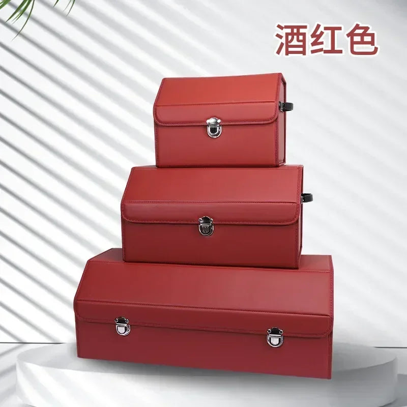 Foldable SUV Trunk Organizer - Waterproof Cargo Storage Box with Handles, 65L