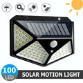 100-LED Solar Motion Sensor Spotlight - Waterproof Outdoor Security Light for Yard & Garden
