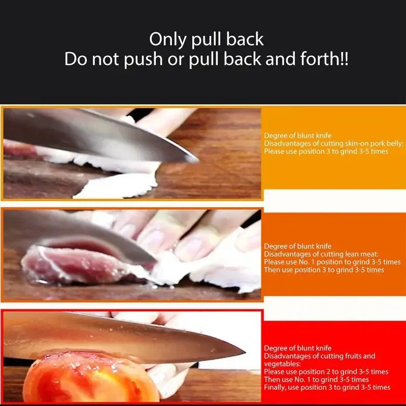 4-Stage Knife Sharpener - Portable Kitchen Tool with Non-Slip Base