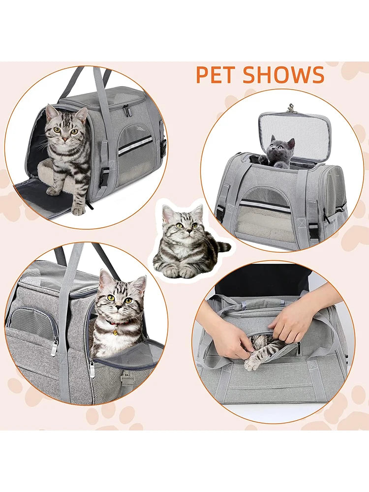 Airline-Approved Pet Carrier Bag - Soft-Sided Travel Carrier for Cats & Dogs Up to 20 lbs