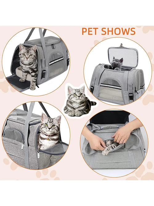 Airline-Approved Pet Carrier Bag - Soft-Sided Travel Carrier for Cats & Dogs Up to 20 lbs