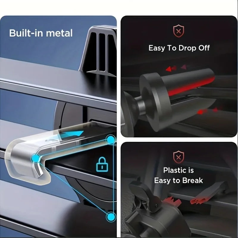 Universal Car Phone Mount - Air Vent Clip Holder for Smartphones & GPS Devices