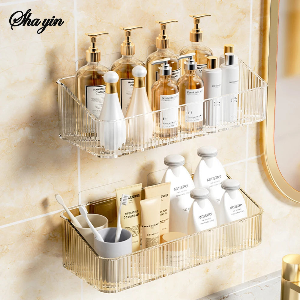 Wall-Mounted Bathroom Storage Rack - Space-Saving Basket Organizer for Toilet & Sink