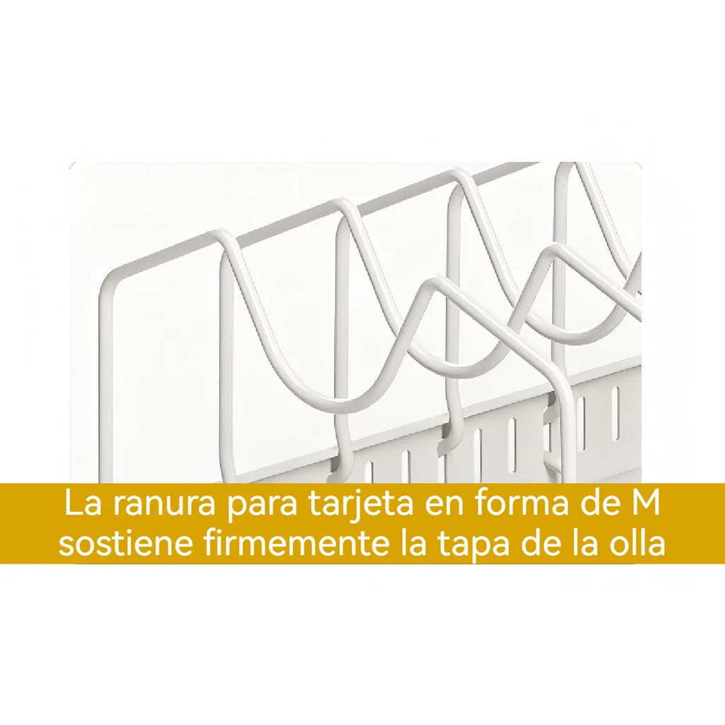 Pull-Out Kitchen Cabinet Organizer - Adjustable Iron Rack for Pots, Pans, Lids & Spices
