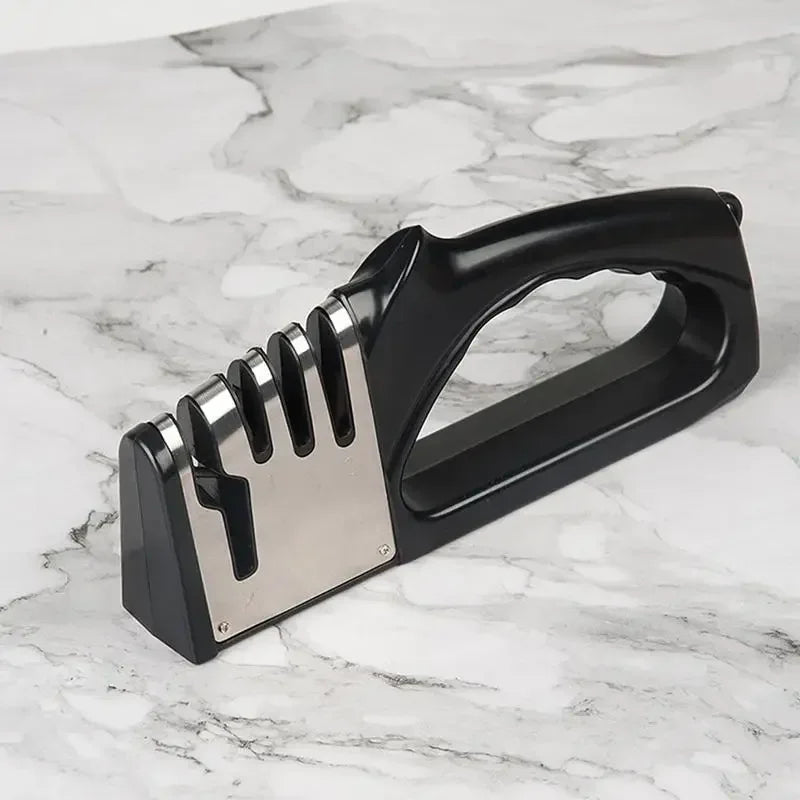 4-Stage Knife Sharpener - Portable Kitchen Tool with Non-Slip Base