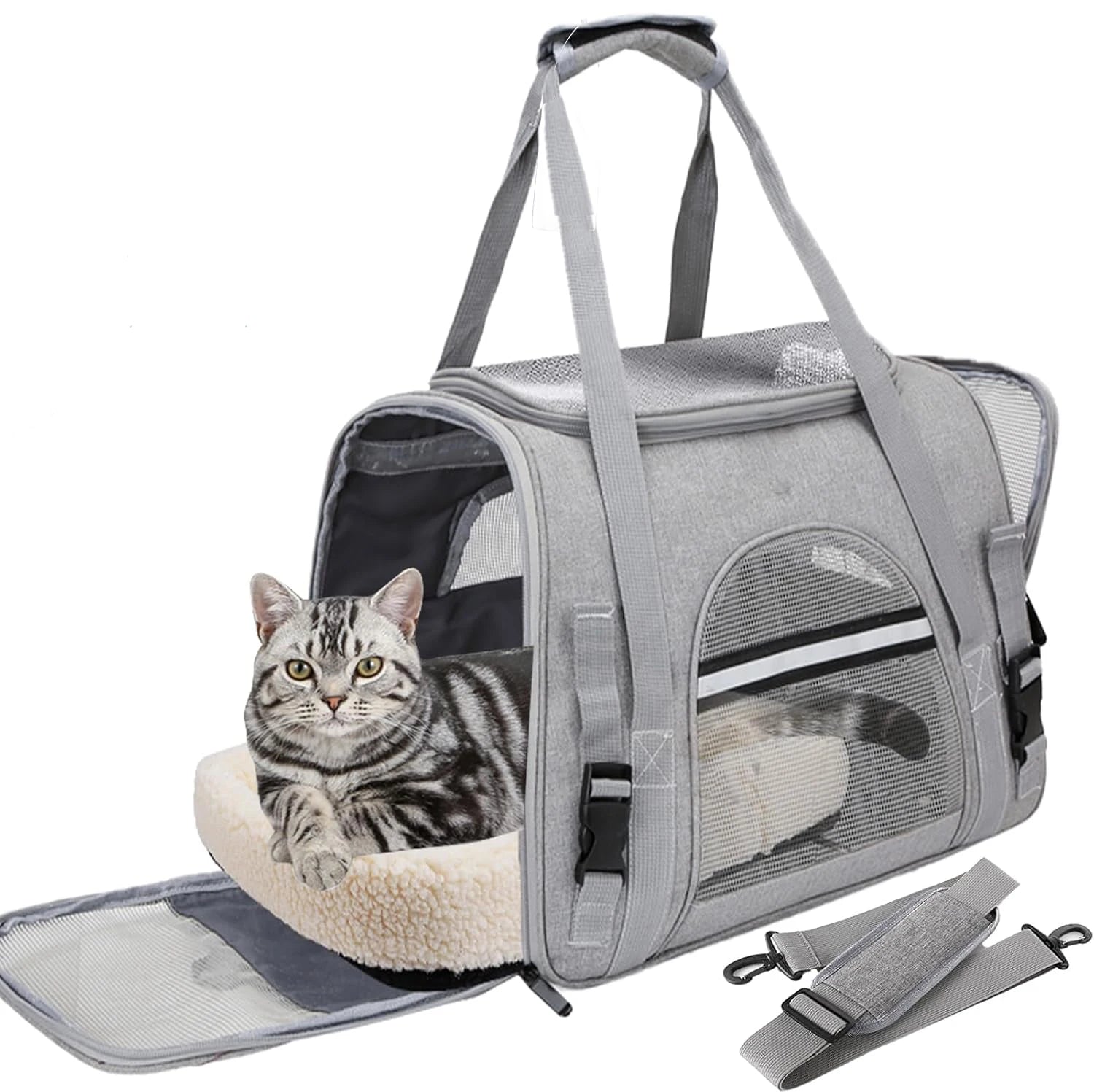 Airline-Approved Pet Carrier Bag - Soft-Sided Travel Carrier for Cats & Dogs Up to 20 lbs