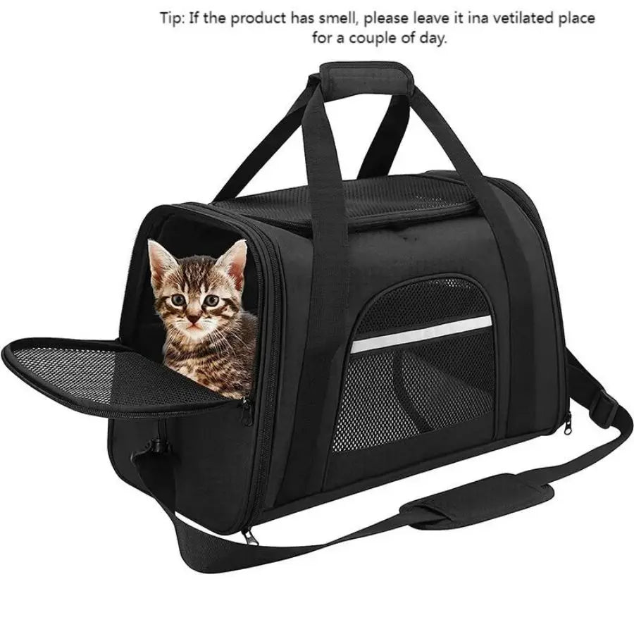 Airline-Approved Pet Carrier Bag - Soft-Sided Travel Carrier for Cats & Dogs Up to 20 lbs