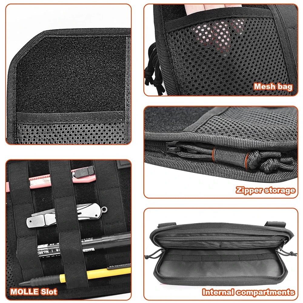 Car Sun Visor Organizer - Universal Molle Storage Clip for Sunglasses, Cards & Small Essentials