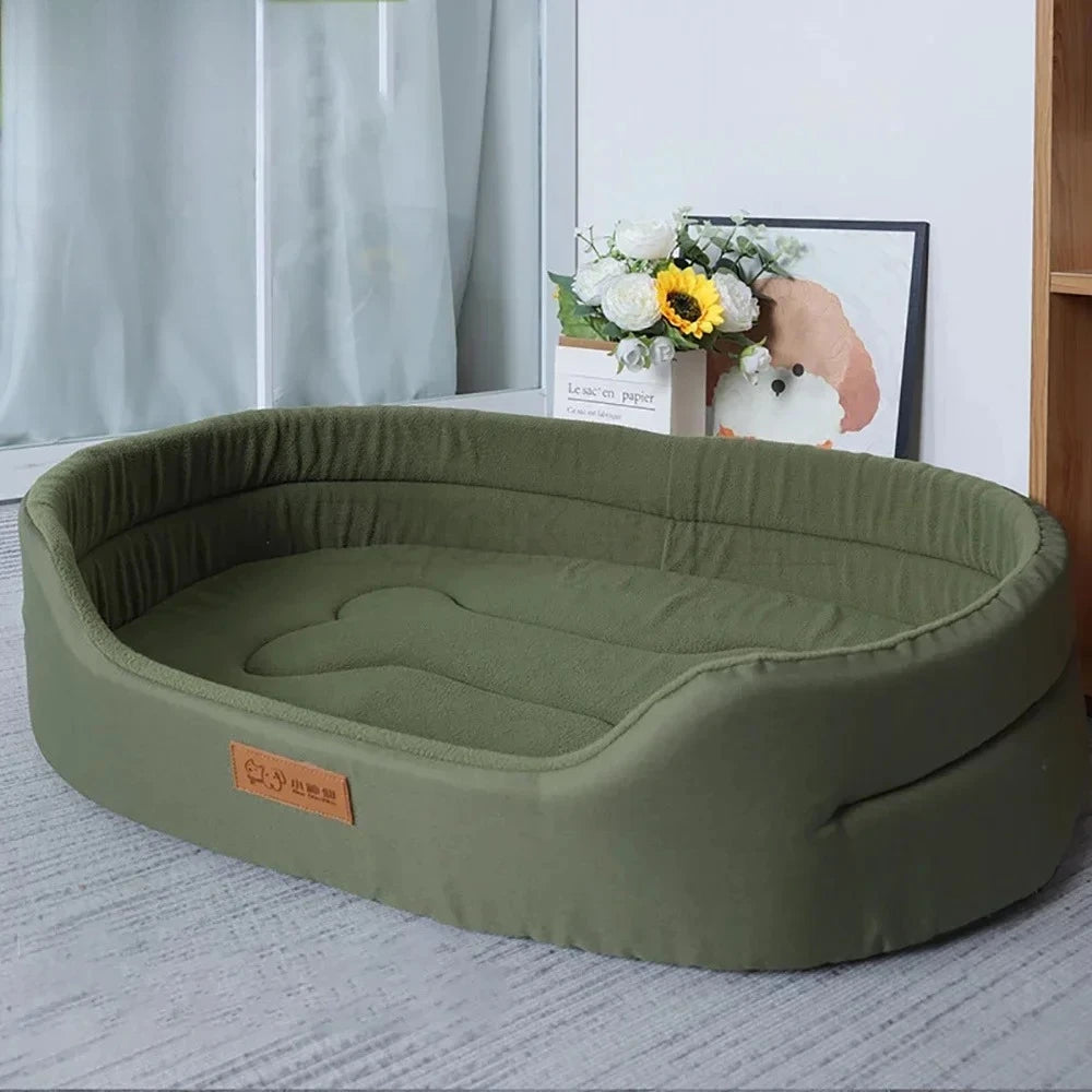 Large Dog Sofa Bed - Waterproof Square Kennel Bed with Washable Inner Pad