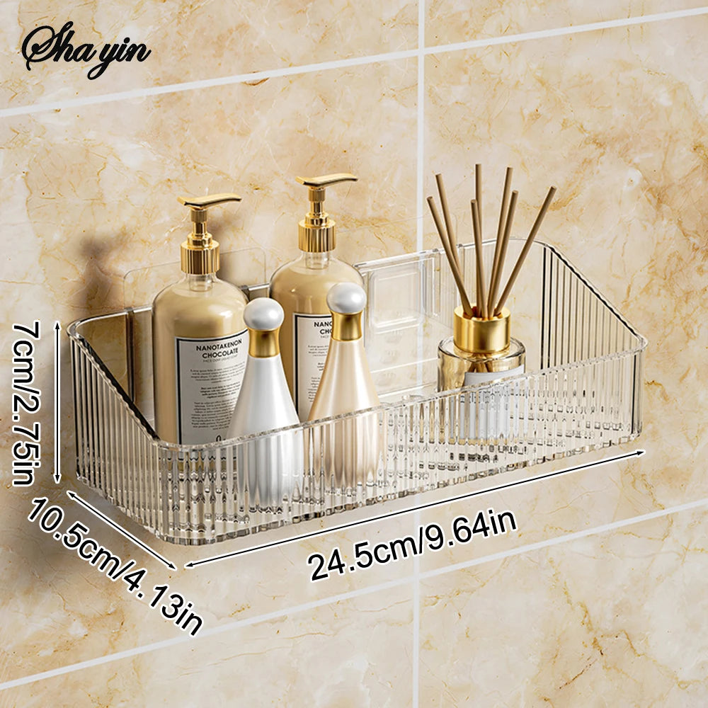 Wall-Mounted Bathroom Storage Rack - Space-Saving Basket Organizer for Toilet & Sink