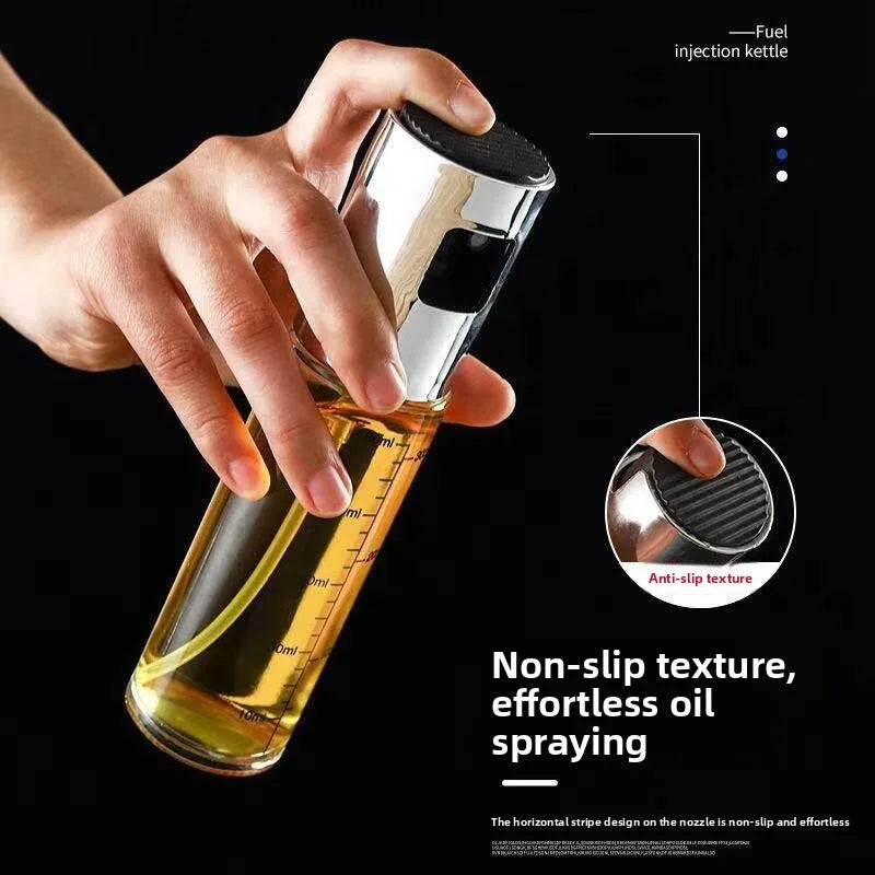 Glass Oil Sprayer Bottle for Air Fryer Cooking - Refillable Olive Oil Mister for Salads & BBQ